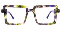 Efthymia - Square Floral Eyeglasses | Vooglam Angle View