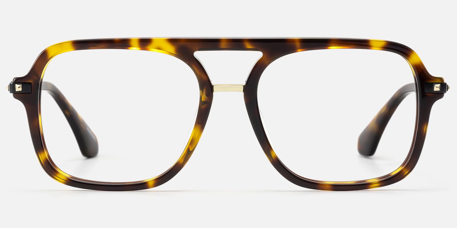 Marfa - Edgy Boho Aviator Tortoise Glasses | Vooglam Angle View