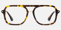 Marfa - Edgy Boho Aviator Tortoise Glasses | Vooglam Angle View