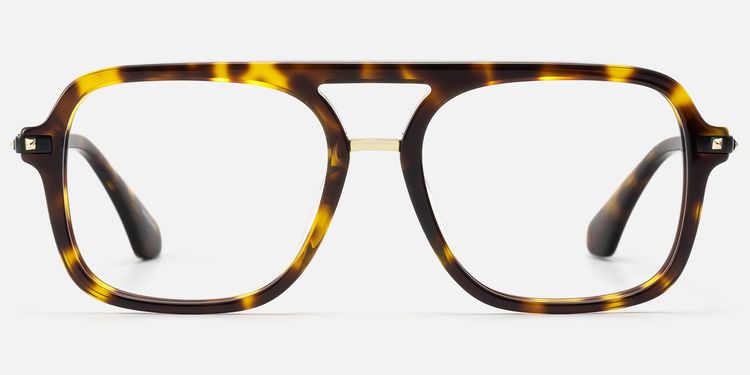 Marfa - Premium Tortoise Square Aviator Glasses | Vooglam