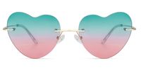 Lahoma - Heart Two-tone Sunglasses | Vooglam Angle View