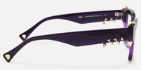 Sabrina - Rectangle Purple Acetate Eyeglasses | Vooglam Side View