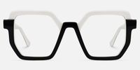 Mixon - Unique Black & White Designer Glasses | Vooglam Angle View