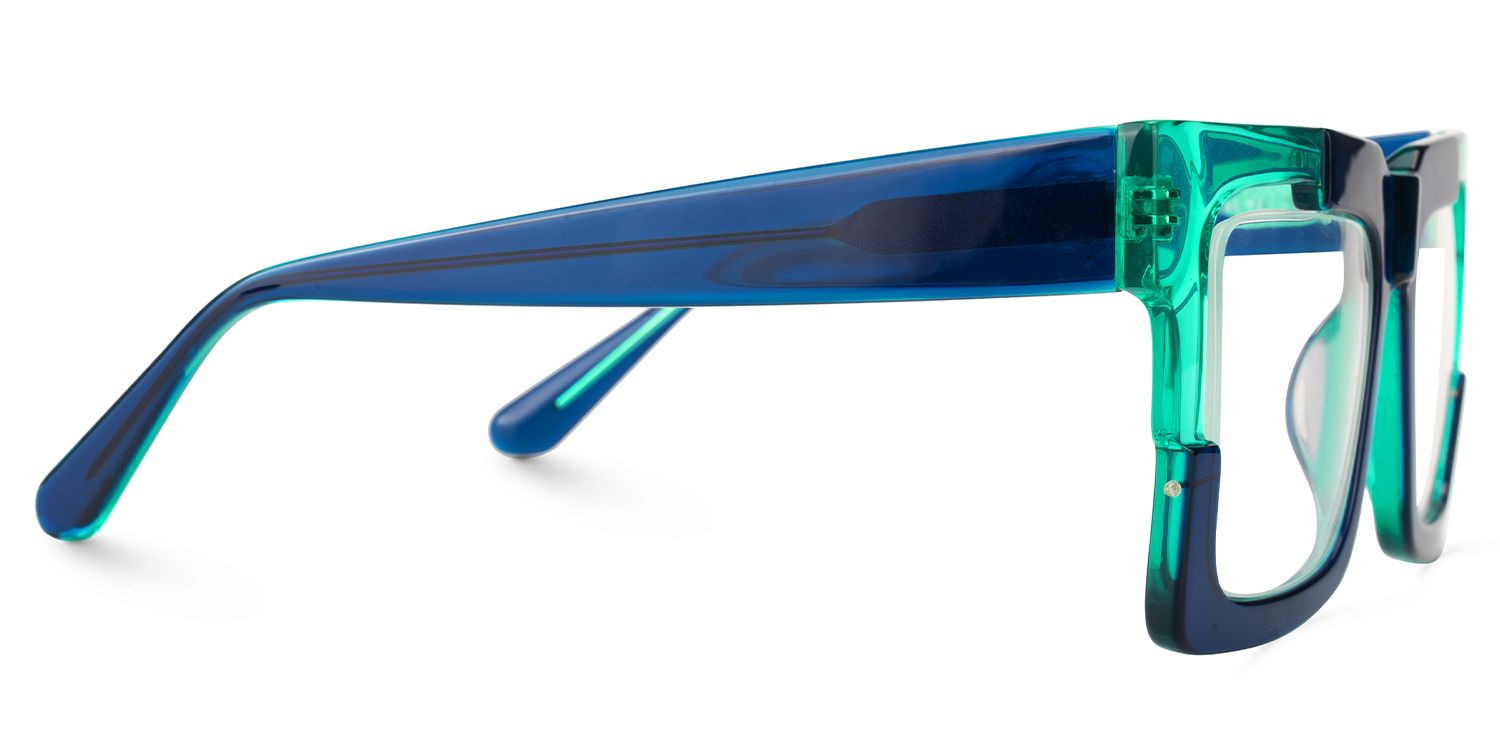 Eliora - Square Blue Eyeglasses | Vooglam 4
