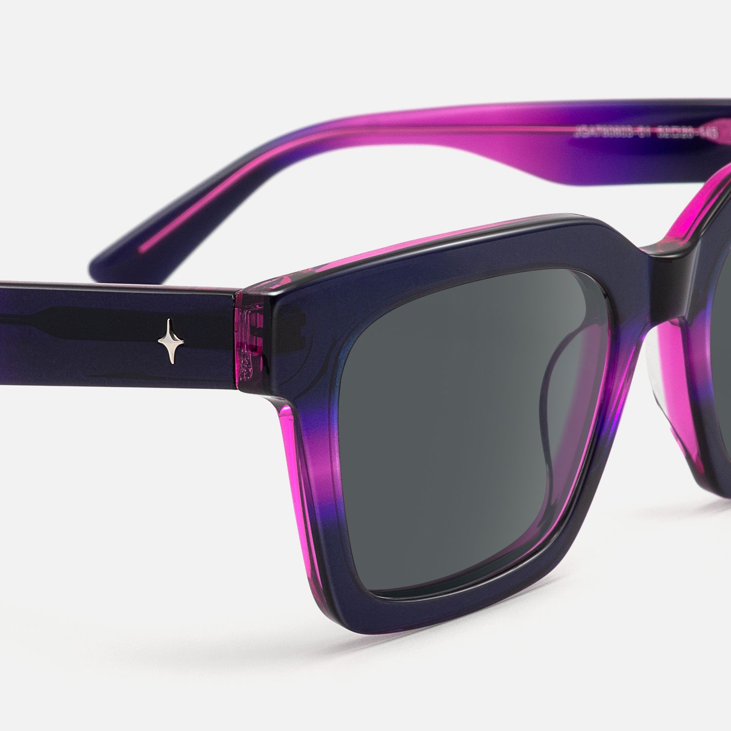 Loop - Two Tone Purple Frame Sunglasses | Vooglam Design Details