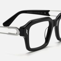 Blindspot - Square Black Eyeglasses | Vooglam Design Details