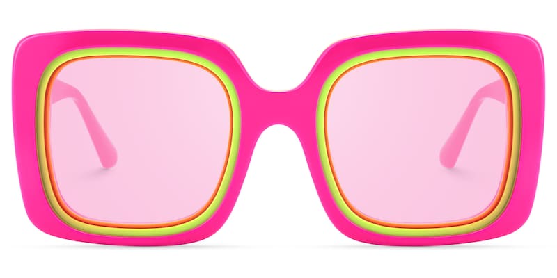 Esadowa - Square Pink Sunglasses