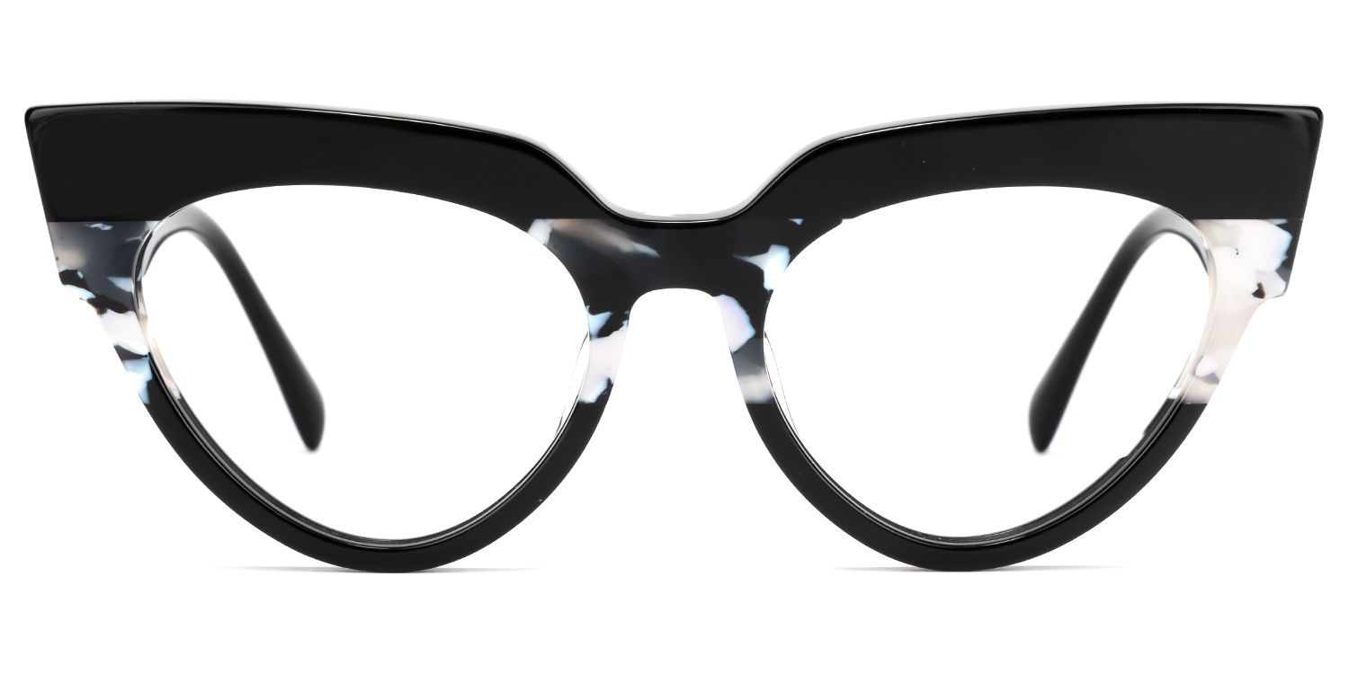 Bandit - Cat Eye Black Eyeglasses | Vooglam Angle View