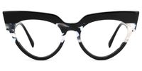 Bandit - Cat Eye Black Eyeglasses | Vooglam Angle View