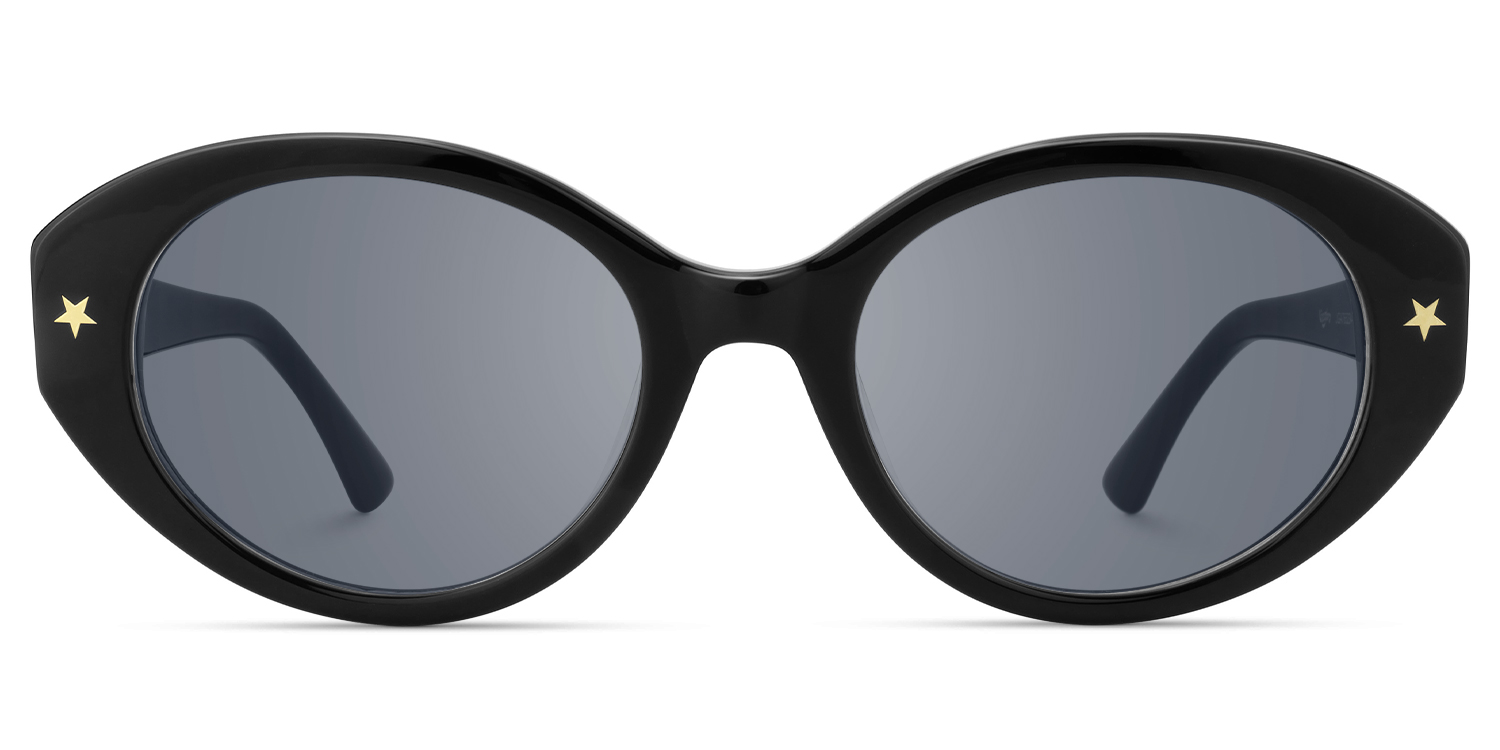 Starlust - Oval Black Sunglasses - 1