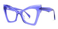 Izehar - Cat Eye Purple Eyeglasses | Vooglam Front View