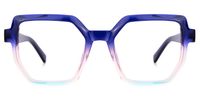 Junyin - Square Blue Eyeglasses | Vooglam Angle View