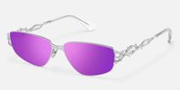 Spine - Geometric Silver Sunglasses