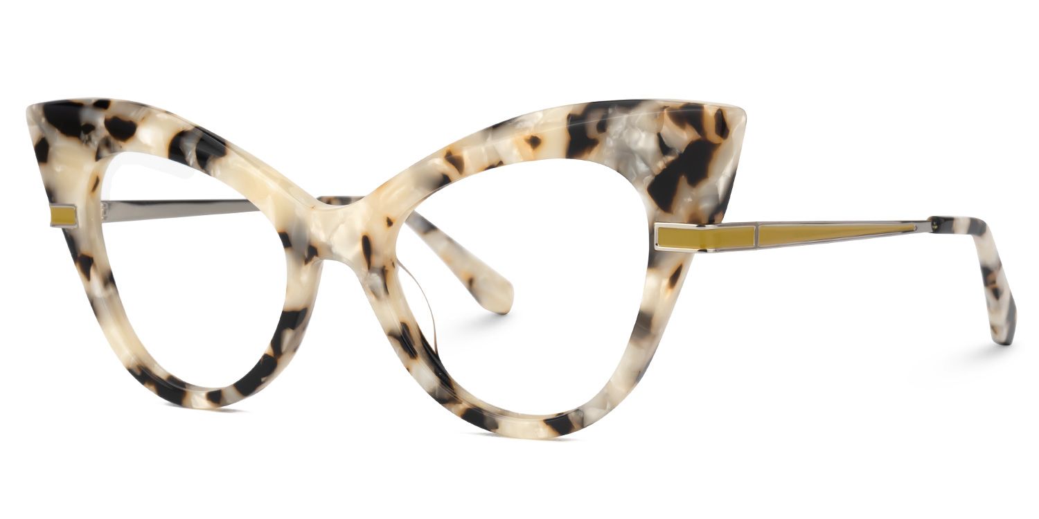 Fabrizio - Cat Eye Tortoise Eyeglasses | Vooglam Front View