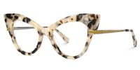 Fabrizio - Cat Eye Tortoise Eyeglasses | Vooglam Front View