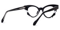 Agapito - Cat Eye Black Eyeglasses | Vooglam Side View
