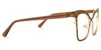 Aeryn - Cat Eye Brown Eyeglasses | Vooglam