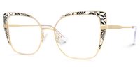 Jabilo - Cat Eye Gold Eyeglasses | Vooglam Front View