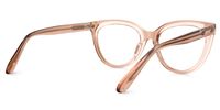 Egemen - Cat Eye Champagne Eyeglasses | Vooglam Side View