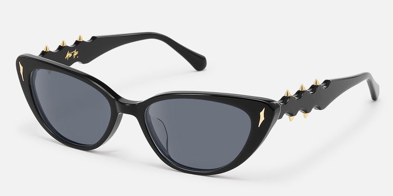 As If - Cat Eye Black Sunglasses