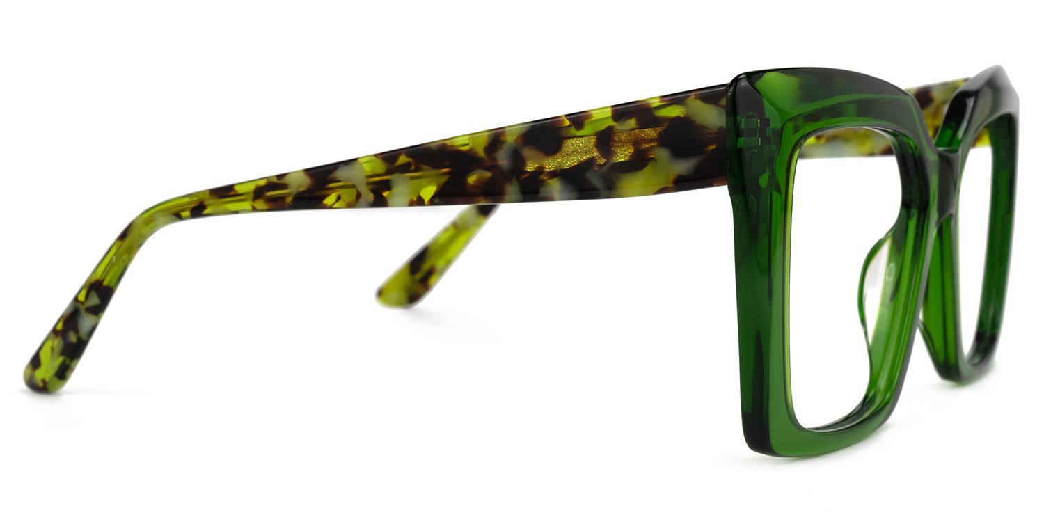 Eire - Square Green Eyeglasses product detail 4