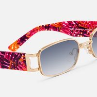 Gagenia - Rectangle Gold Sunglasses | Vooglam Design Details