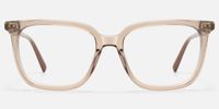 Terra - Square Champagne Eyeglasses | Vooglam Angle View
