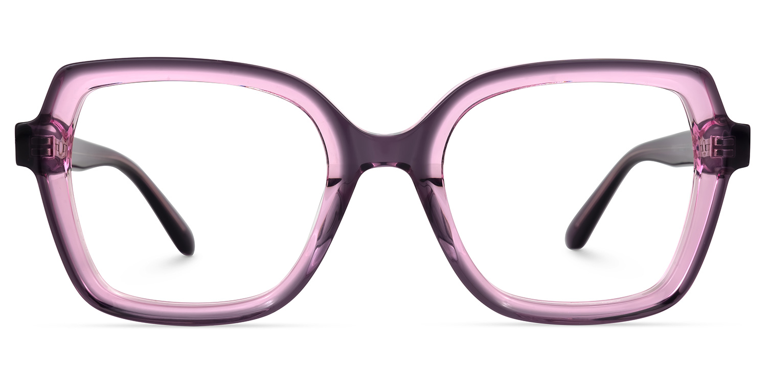 

Edwald - Rectangle Purple Eyeglasses