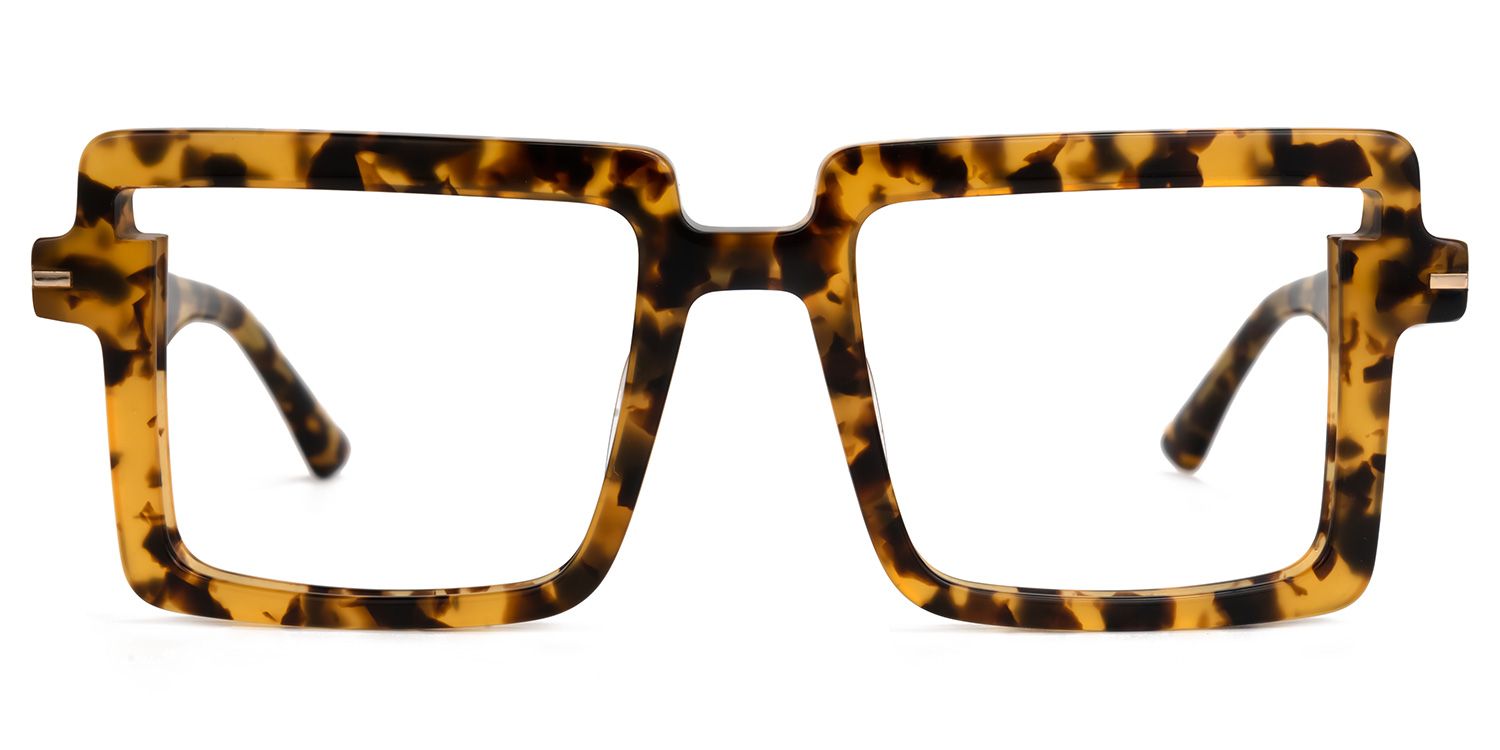 Efthymia - Square Tortoise Eyeglasses | Vooglam Angle View