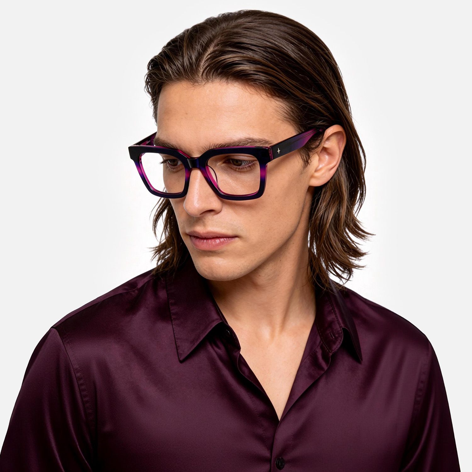 Explore the design story of Loop - Square Two-tone Eyeglasses | Vooglam