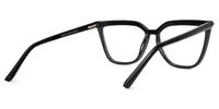 Darrah - Browline Grey Eyeglasses | Vooglam Side View