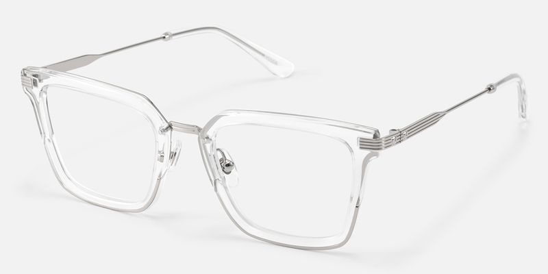 Kassel - Lightweight Clear Square Mixed Glasses | Vooglam