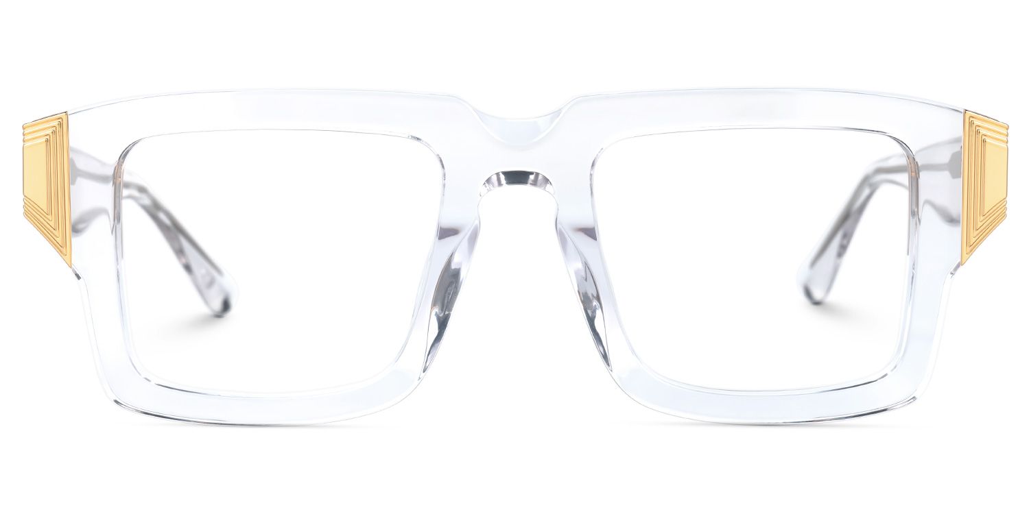 Emanita - Rectangle Crystal Eyeglasses | Vooglam Angle View