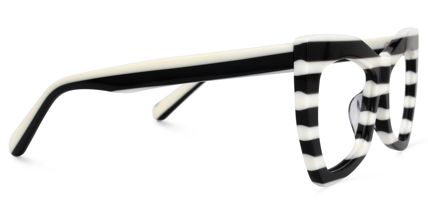 Payne - Geometric Black/White Eyeglasses | Vooglam 4