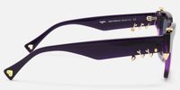 Sabrina - Rectangle Purple Sunglasses | Vooglam Side View
