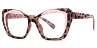 Faustyn - Cat Eye Pink/Tortoise Eyeglasses | Vooglam Front View