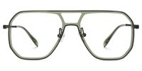 Galdesa - Aviator Green Eyeglasses | Vooglam Angle View