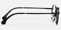 Grain - Geometric Black Eyeglasses | Vooglam Side View
