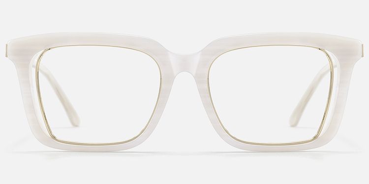 Chaparral - Retro Rectangle White Eyeglasses | Vooglam