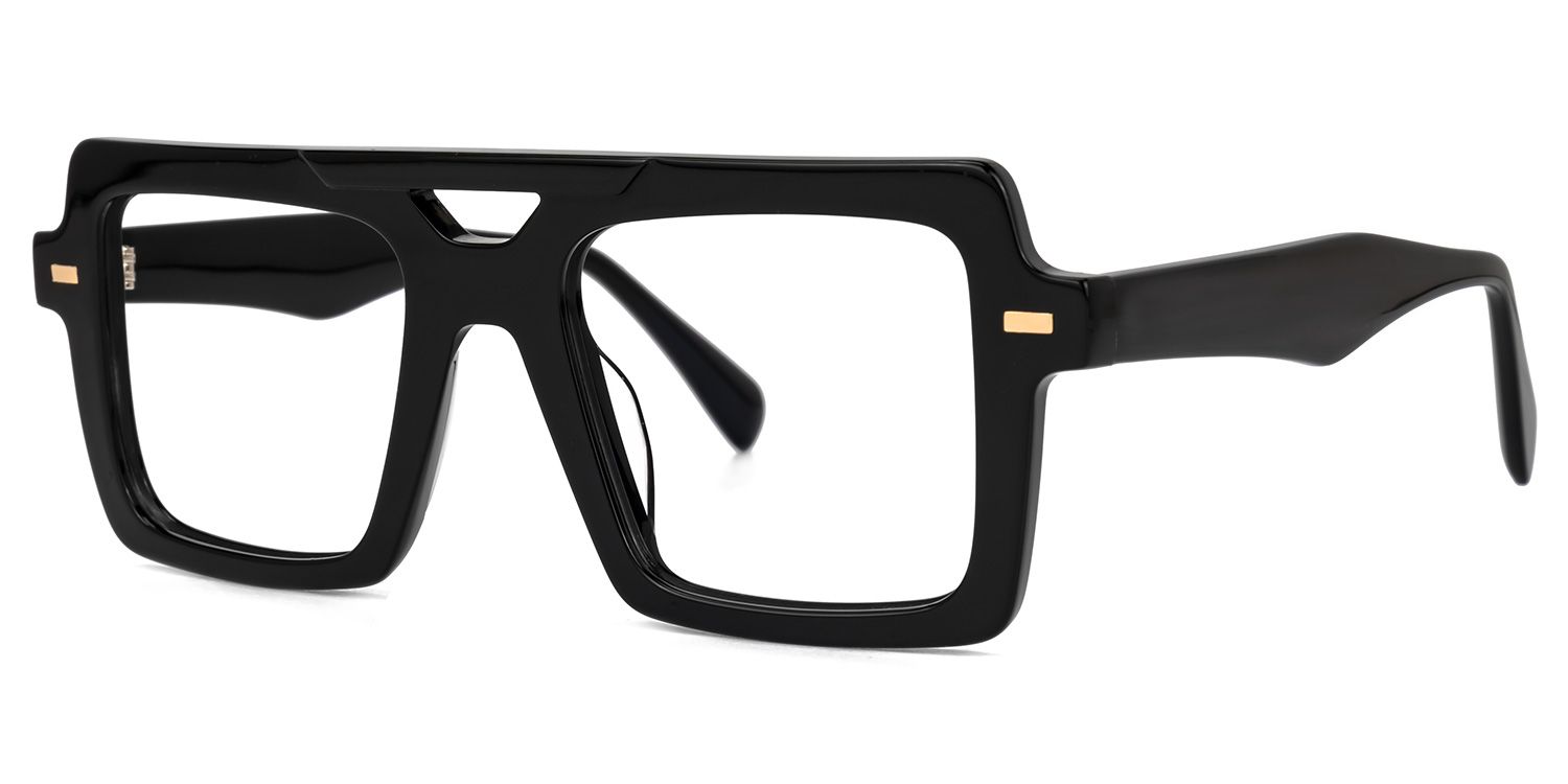 Irwin - Aviator Black Eyeglasses | Vooglam Front View
