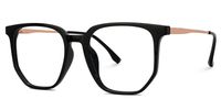 Faunus - Geometric Black Eyeglasses | Vooglam Front View