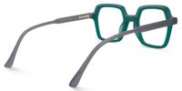 Elliena - Square Green Eyeglasses | Vooglam Side View