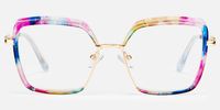 Fiorella - Square Multicolor Eyeglasses | Vooglam Angle View
