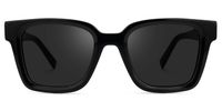 Dawes - Rectangle Black Sunglasses | Vooglam Angle View