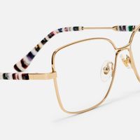 Briar - Square Gold Eyeglasses | Vooglam Design Details