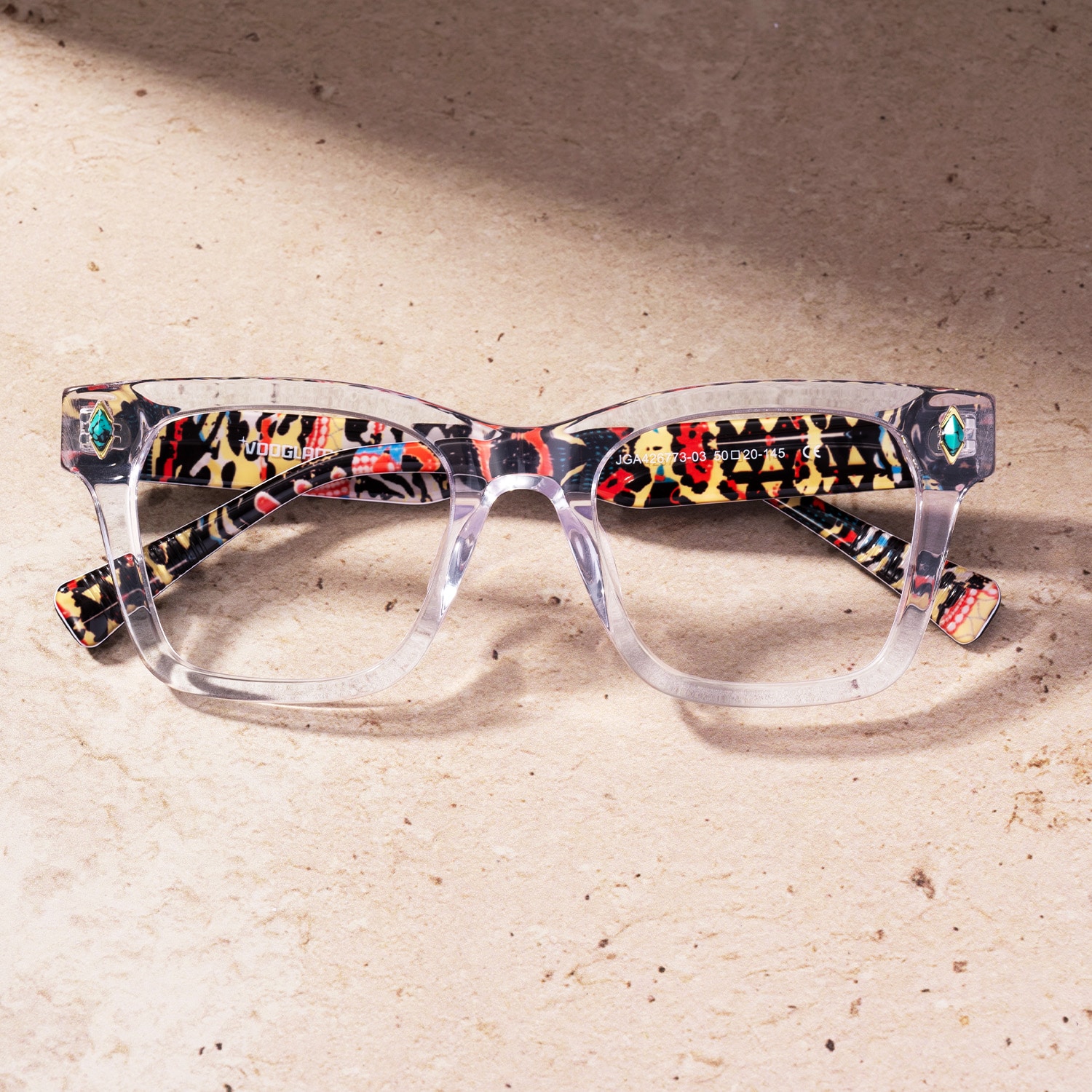 Adinkra - Square Transparent Eyeglasses - 1