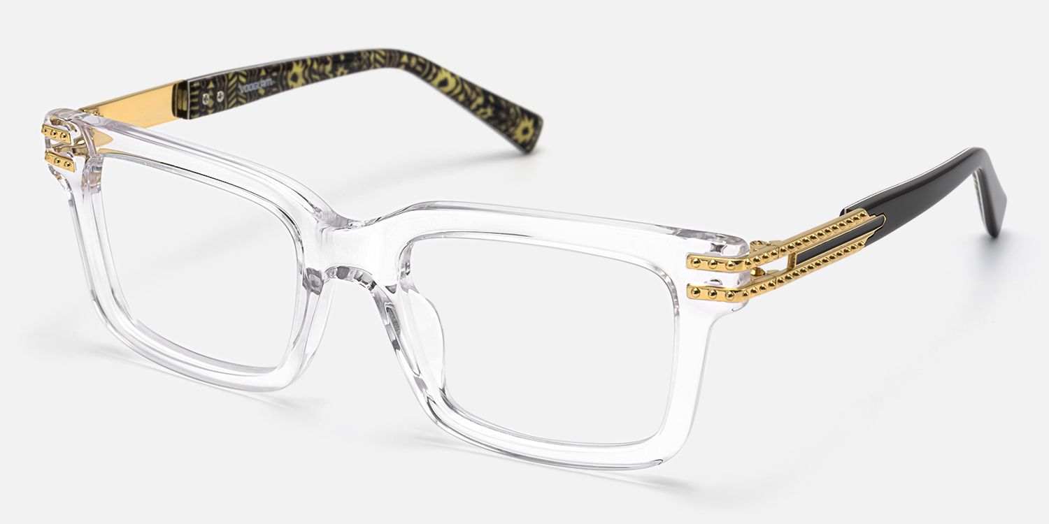 Anansi - Rectangle Transparent Eyeglasses | Vooglam Front View