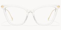 Hilary Clear Butterfly Prescription Glasses | Vooglam Angle View