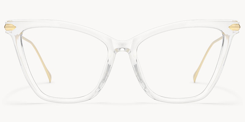 Hilary Clear Butterfly Prescription Glasses