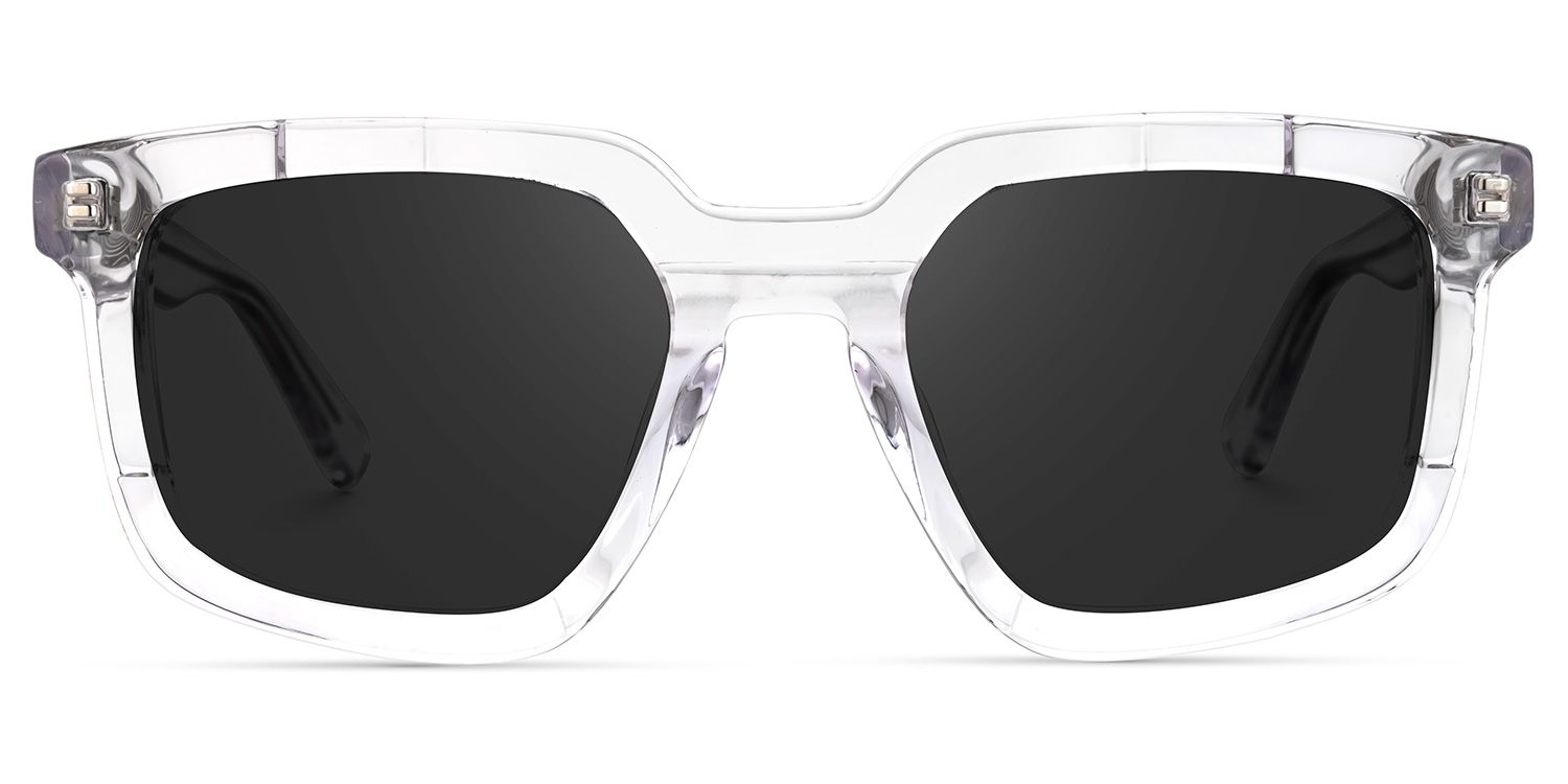 Davu - Geometric Crystal Sunglasses | Vooglam Angle View